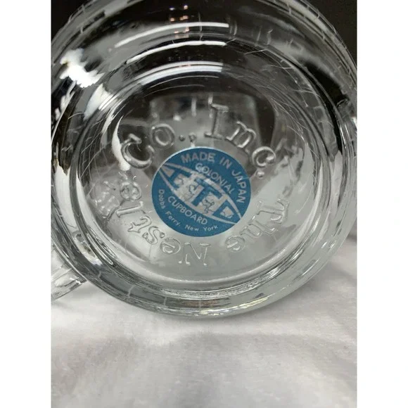 4 Vintage 1970s Nestle Nescafe World Globe Map Etched Clear Glass Coffee Mugs - Picture 4 of 5